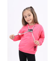 Toontoy Kız Çocuk Baskılı Sweatshirt (Fuşya)