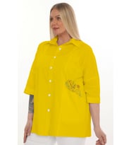 Büyük Beden Cepli Cotton Gömlek