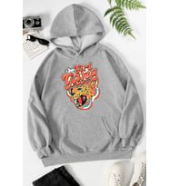Unisex Gril Gang Baskılı Sweatshirt (Gri)