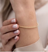 Mode Silver Burgulu gümüş bileklik (Gold)