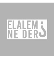Elalem Ne Der Araba Sticker siyah 16x8 CM (Beyaz)