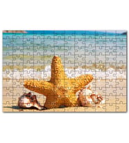 Cakapuzzle Deniz Yıldızı Deniz Kabukları Berrak Kumsal Puzzle Yapboz MDF(Ahşap) (500 Parça)