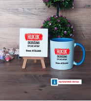 Hukuk Okuduğumu Söylemiş Miydim Dekoratif Taş, Kupa Bardak Kırmızı Hediye (Model 3)