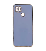 Xiaomi Redmi 9C Kılıf Kenarları Gold Kamera Korumalı Renkli Pastel Silikon Açık Yeşil BARK (Açık Mavi)