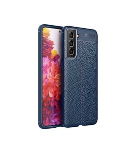 Galaxy S22 Plus Kılıf Zore Niss Deri Desenli Silikon Kılıf (Lacivert)