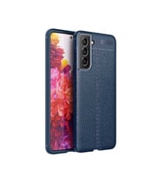 Galaxy S22 Plus Kılıf Zore Niss Deri Desenli Silikon Kılıf (Lacivert)