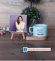 Laboratuvar Teknikeri Fotoğraflı Dekoratif Taş, Kupa Bardak Beyaz Hediye (Model 8)