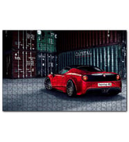 Cakapuzzle Arkadan Görünüş Alfa Romeo 4C ve Konteynerler  Puzzle Yapboz MDF (Ahşap) (500 Parça)