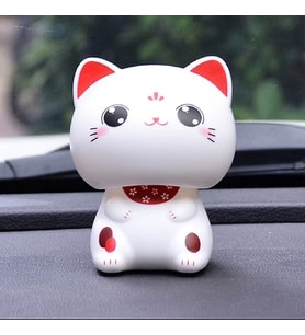 Sevimli Nod Kafa Güneş Enerjili Şanslı Servet Kedi Sallayarak Figürinler Ev Süslemeleri (118)