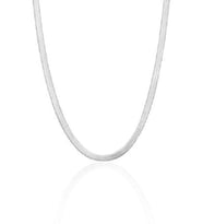 ENCİLİ SİLVER 925 Ayar Gümüş İtalyan Ezme Model Kadın Kolye 3,3 mm (Gümüş)
