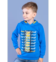 Toontoy Erkek Çocuk Kapüşonlu Baskılı Sweatshirt (Saks)