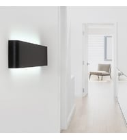 UNİKOM Dekoratif Çift Yönlü Led Duvar Aplik 34x11 Siyah (Beyaz)