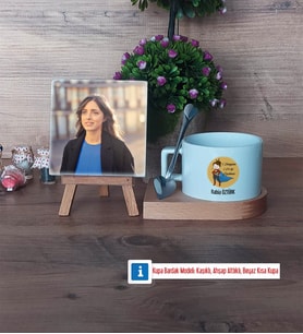 Öğretmenler Günü Hediyesi Fotoğraflı Dekoratif Taş, Kupa Bardak Beyaz Hediye (Model 8)