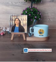 Öğretmenler Günü Hediyesi Fotoğraflı Dekoratif Taş, Kupa Bardak Beyaz Hediye (Model 8)