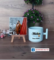 Maden Mühendisi Fotoğraflı Dekoratif Taş, Kupa Bardak Beyaz Hediye (Model 12)