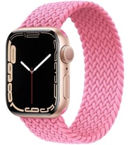 Apple Watch 10/11 42mm-38/40/41mm Kordon Medium Örgü Solo Loop Kordon 32 147mm 2 (Pembe)
