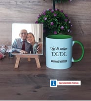 Dedeye Hediye Fotoğraflı Dekoratif Taş, Kupa Bardak Beyaz Hediye (Model 14)