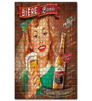 Cakapuzzle Blonde Bira Afişi Görseli Puzzle Yapboz MDF (Ahşap) (255 Parça)