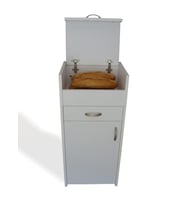 Vena Ekmek Dolabı (Ekmek Tahtası hediyeli) Çok Amaçlı Dolap - (45x35x98h) (Beyaz)