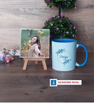 İsme Özel Doğum Günü Hediyesi Fotoğraflı Dekoratif Taş, Kupa Bardak Beyaz Hediye (Model 4)