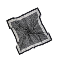 Mısırlı Eşarpları Silky Cocoon Eşarp 105 x 105 cm (Siyah - Beyaz)