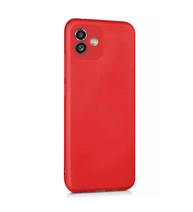Samsung Galaxy A04E Kılıf Kamera Korumalı Silikon Rubber Arka Kapak (Kırmızı)