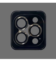 İphone 12 Pro Max Uyumlu Kamera Koruyucu Lens Mercek Çerçeveli 3'lü Set (Gümüş)