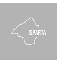 Isparta Harita Araba Sticker siyah 16x13 CM (Beyaz)