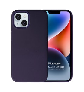 Microsonic Apple iPhone 13 Kılıf Metalist Leather Turuncu (Mor)