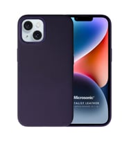 Microsonic Apple iPhone 13 Kılıf Metalist Leather Turuncu (Mor)