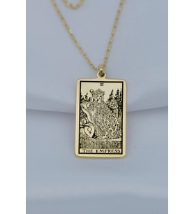 925 Ayar Gümüş Tarot (the Empress) Imparatoriçe (Gold)