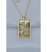 925 Ayar Gümüş Tarot (the Empress) Imparatoriçe (Gold)