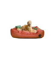 Ultrasoft Büyük Irk Köpek Yatağı Yıkanabilir Yüksek Kaliteli Kumaş Pati Işlemeli 80x100 (Çok Renkli)