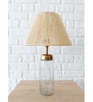 RETRO NOW VERRE DORE  CAM  AYAKLI ABAJUR (Hasır Sarı)