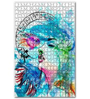 Cakapuzzle Kadın Figüründe Balık Burcu Görseli Puzzle Yapboz MDF (Ahşap) (500 Parça)