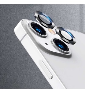 Uyumlu Model Apple iPhone 13 Mini Kamera Lens Koruyucu Çerçeveli Koruyucu CL-04 (Gri)