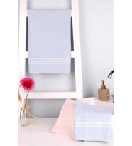 %100 Pamuk 3'lü 50x70 El Havlusu (Mavi)