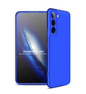 Samsung Galaxy S22 Kılıf 3 Parça Slim Sert Silikon Kapak AYS (Mavi)