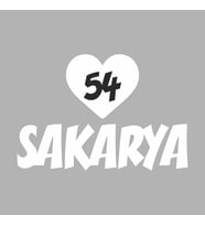 Kalpli 54 Sakarya Araba Sticker siyah 20x15 CM (Beyaz)