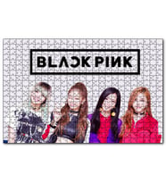 Cakapuzzle Black Pink Grup Logolu  Puzzle Yapboz MDF (Ahşap) (500 Parça)