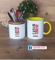 Dedeye Hediye Kalemlik, Kupa Bardak T Kişiye Özel Hediye (Model 10)