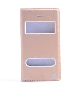 iPhone 5 Kılıf Zore Dolce Kapaklı Kılıf (Gold)
