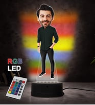Doğum Günü Hediyesi,Sevgiliye Hediye, Kişiye Özel Fotoğraflı En Karizmatik Abi Karikatür 3D Led Lamba (RGB)