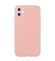 iPhone 11 Kılıf Zore Mara Pürüzsüz Yumuşak Mat Silikon Kılıf (Pembe)
