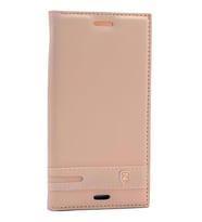 Sony Xperia X Compact Kılıf Elite Kapaklı Kılıf (Gold)