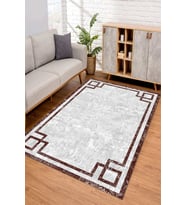 Dijital Kaymaz Taban Yıkanabilir Renkli Salon Halısı Mutfak Halısı Yolluk ND-SD-1195 (Bordo)