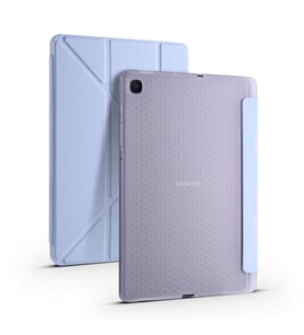 Samsung Galaxy Tab S6 Lite 2024 P620 P610 Kılıf Kalem Bölmeli Trifolding Case 13 (Mavi)