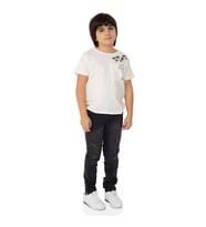 Toontoy  Erkek Çocuk T-shırt Palmiyeli Baskı (Ekru)