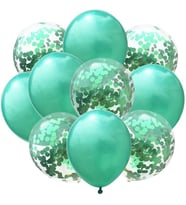 Sürpriz Uçan Konfetili Balon 50 Adet (Yeşil)