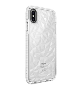 Uyumlu Model Apple iPhone XS Max 6.5 Kılıf Bumper Şeffaf Buzlu Kapak (Beyaz)